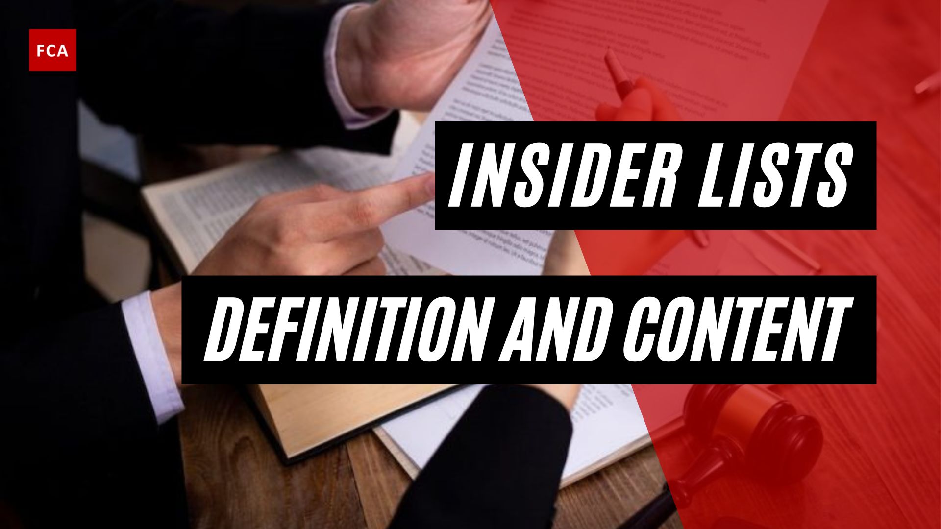 Insider Lists Definition And Content