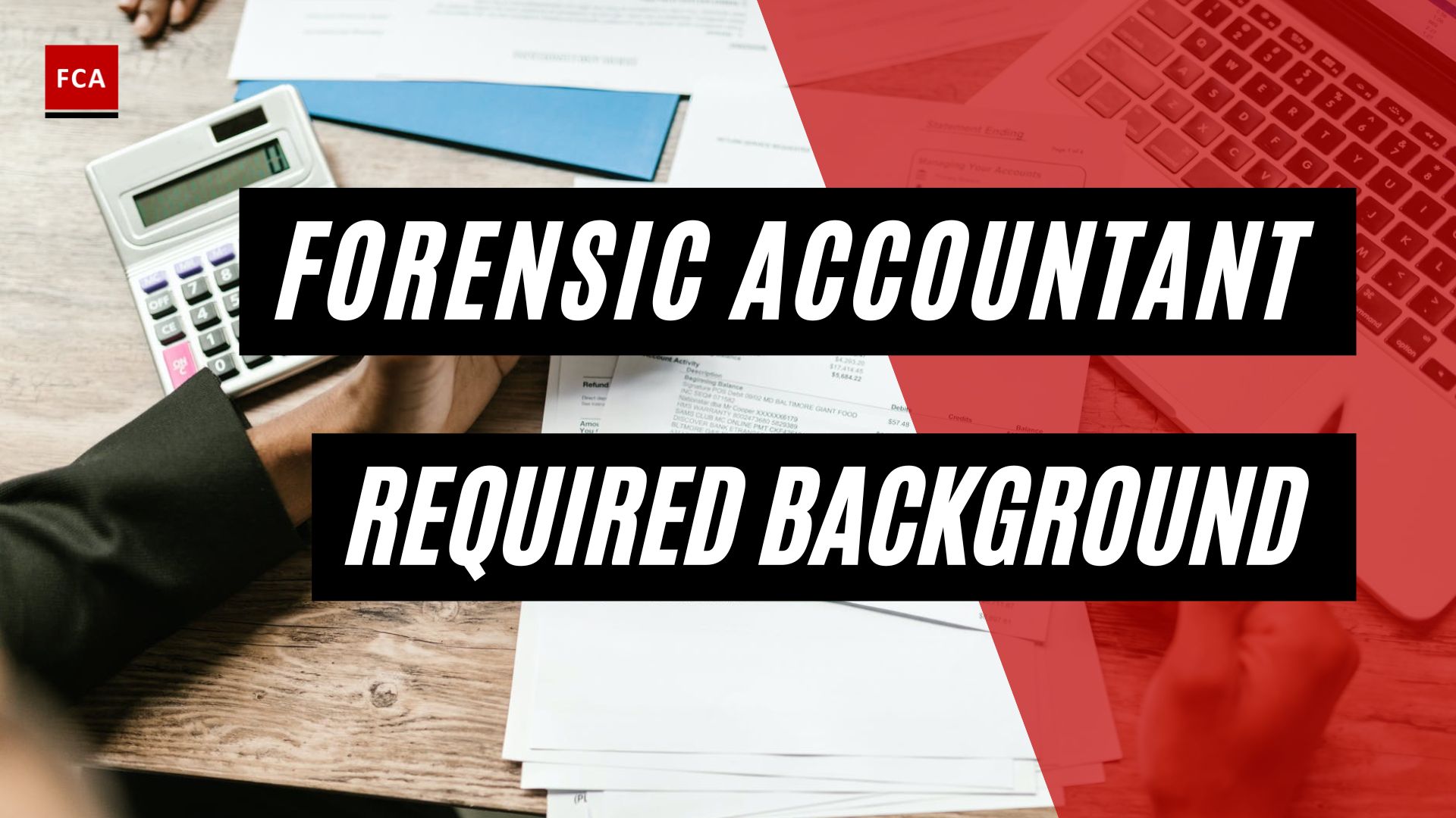 Forensic Accountant Required Background